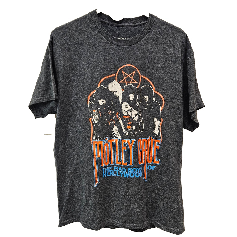 MOTLEY CRUE T-Shirt 'The Bad Boys of Hollywood" Grey 2023 Music Band Mens Large